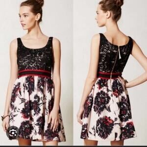 Anthropologie Peter Som X In Kind Lace Color Blast Dress 6